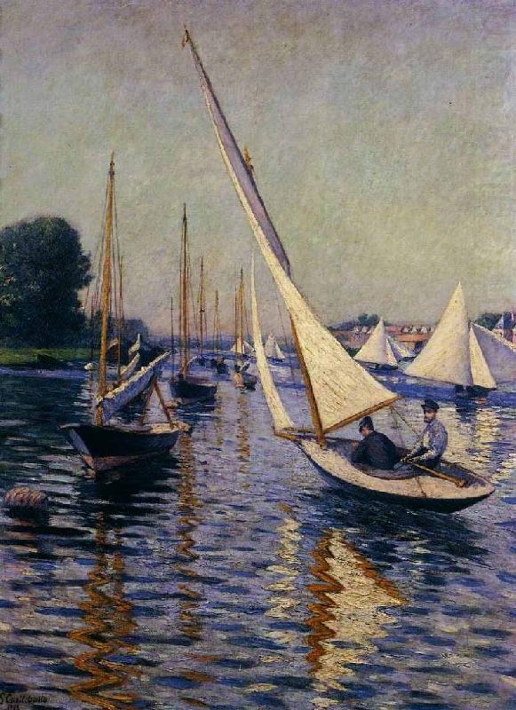 Regatta at Argenteuil, Gustave Caillebotte